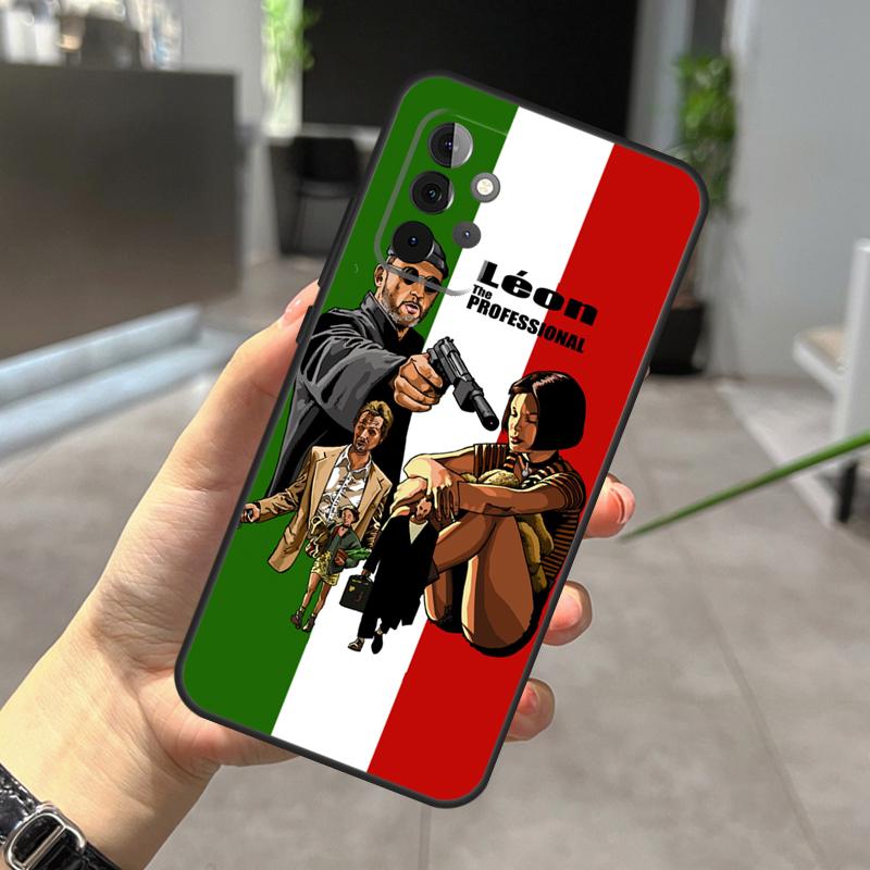 Retro Leon The Professional Case For Samsung Galaxy A56 A36 A26 A16 A06 A25 A54 A34 A14 A52 A32 A12 A13 A33 A53 A15 A35 A55