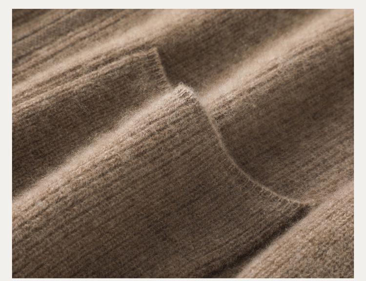 Heavyweight Stand Collar Wool Cardigan - Versatile Casual Solid Color for Autumn/Winter