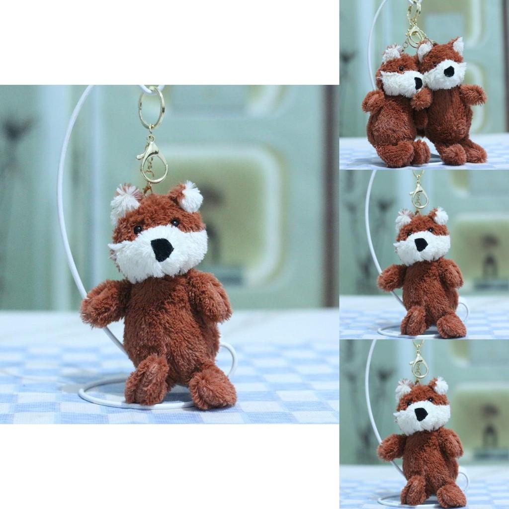 Delightful 15cm Red Fox Plush Doll Cartoon Keychain Soft Toy For Kids And Adults
