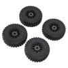 RC Car Tires Rubber Sturdy Remote Control Pickup Truck Wheel Tires Replacement for MN82 Black