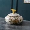 American Retro Ceramic Jewelry Box - European-style Home Storage Organizer and Handicraft Ornament