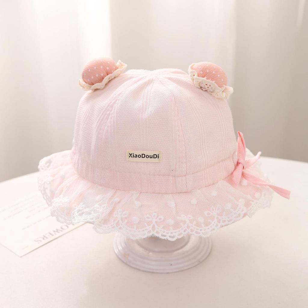 Entzückender Spitzen-Baby-Sonnenhut für Prinzessinnen – Kleinkind-Mädchen Frühjahrs- & Sommer-Eimerhut mit Sonnenschutz