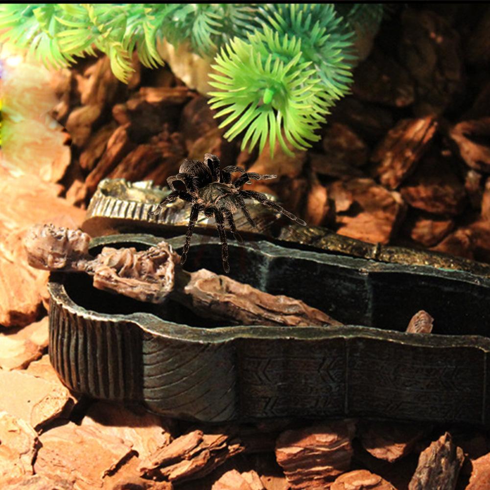 Egyptian Statue Resin Craft Aquarium Decoration Accessories, Ancient Egyptian Mummy Figurine With Coffin Creative Ornament For Fish Tank Decor