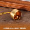 PATIKIL Small Hanging Bells, 2-Piece Chinese Feng Shui Bells, Lucky Wind Chimes for Doors and Windows, Home and Garden Decor, Wealth and Security