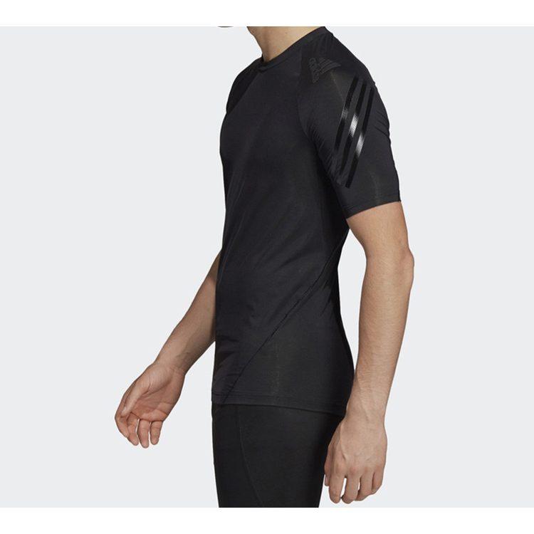 Adidas T Shirts Men's Black Crew Neck Moderate Straight Fit DQ3563
