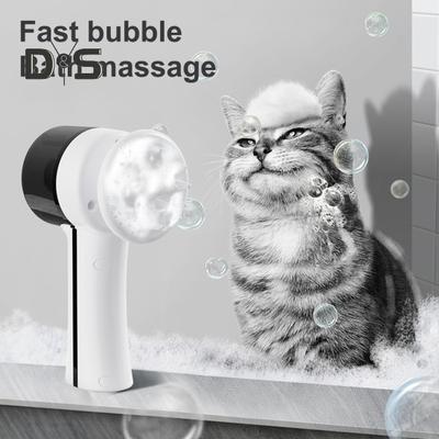 Spazzola per Bagno del Cane Spazzola Automatica Shampoo per Animali Domestici Generatore di Bolle Spazzola Doccia per Lavaggio Animali Domestici per Animali a Pelo Corto e Lungo Bagno Animali Domestici