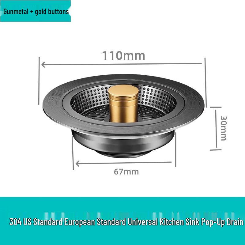 

Huahao 304 Stainless Steel Kitchen Sink Pop-up Drain Strainer