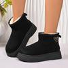 Fashion Warm Plush Brown Non Slip Snow Boots with Platform Women 2025 Winter Soft Thick Bottom Ankle Boots Fluffy Fur Woman's Shoes