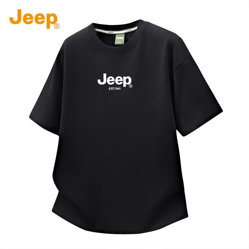 Jeep Men's Pure Cotton Short Sleeve Casual T-Shirt