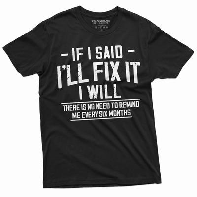 Herren Lustiges Ich werde es später reparieren T-Shirt faul Faulheit faule Person Geschenk T-Shirt