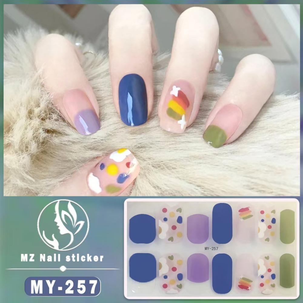 Three-dimensional Waterproof No-bake Gel Nail Polish Film Full Sticker European and American Sexy Nail Film Paper Nail Film Paper