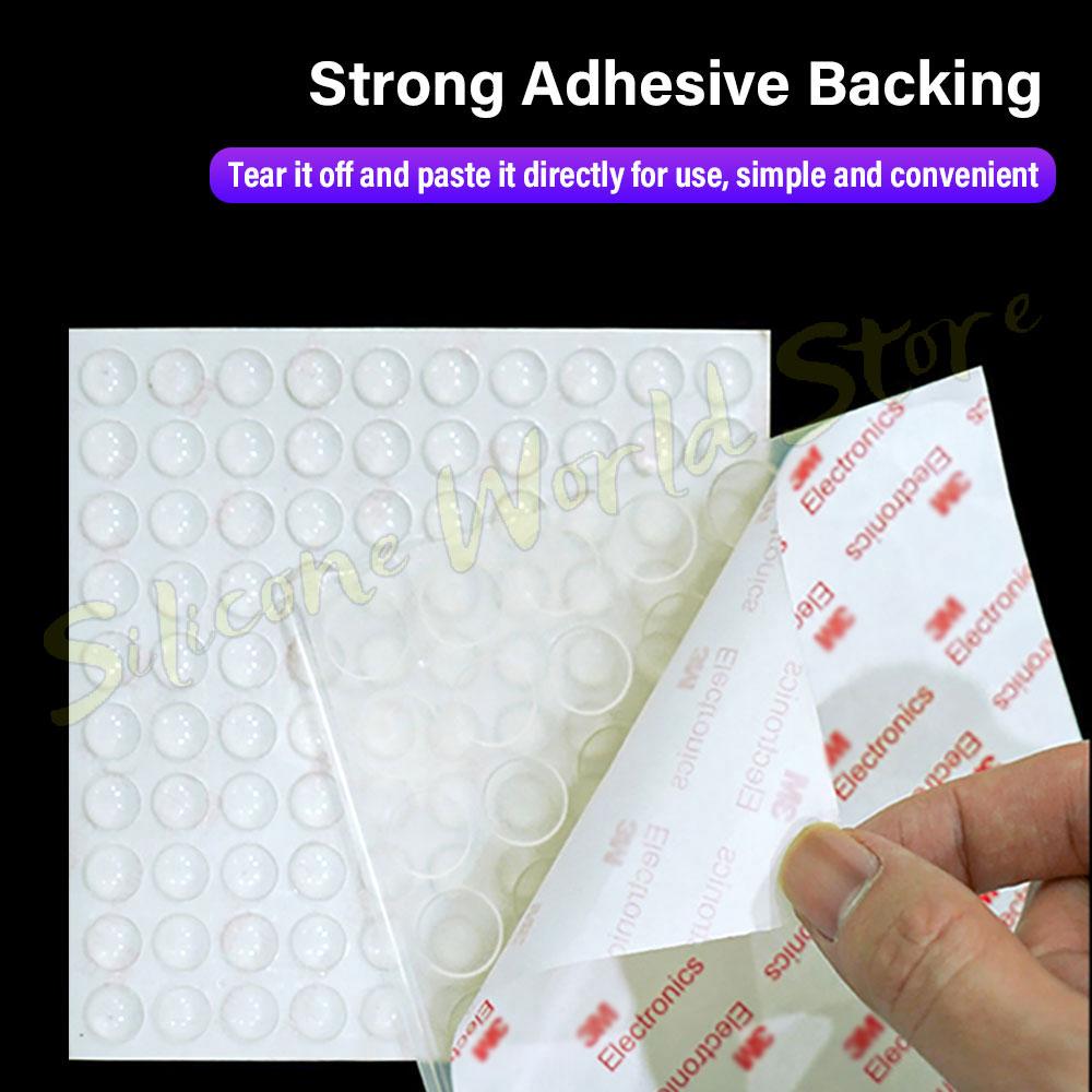 SW 100PCS Self Adhesive Anti-collision Silicone Particles Door Stopper Damper Buffer Furniture Pads Cushion Mute Protective Pad