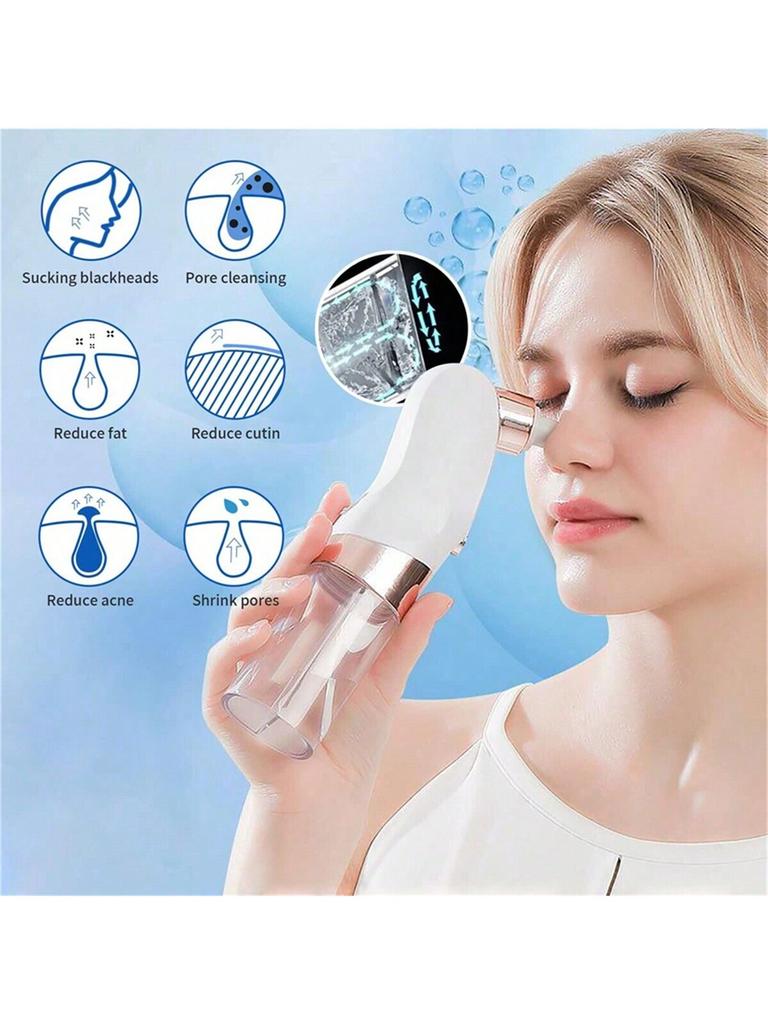 Newest Water Circulation Pore Vacuum Cleaner Pimple Extractor Tools with 6 Suction Heads,3 Gears Adjustable Beauty Device