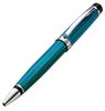 Xezo Incognito Brass Twist Action Medium Ballpoint Pen with Guilloche Enamel Blue Color Pure Platinum Plated Handcrafted and Serialized