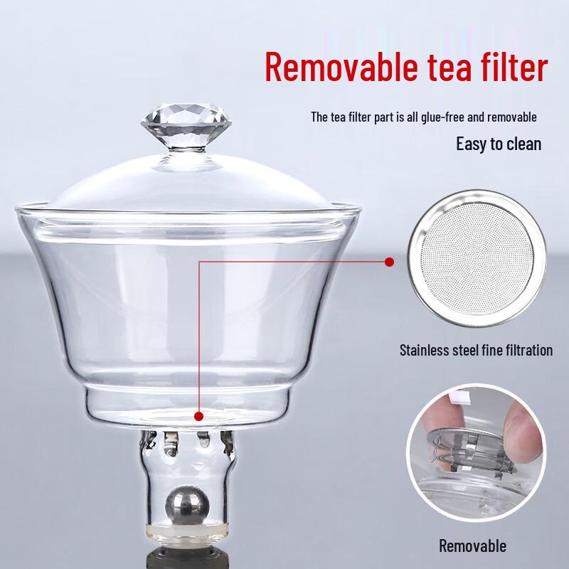 Buzhuo Glass Automatic Magnetic Tea Set