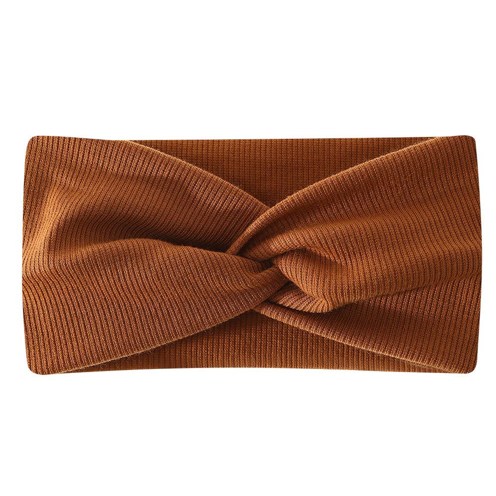 Bohemian Sports Wide Headband Threaded Cotton Cross Yoga Sports Stretch Headband