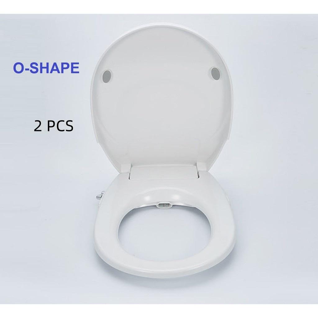 Home Universal Toilet Seat Lid Non-Electric Bidet Toilet Seat Cover Soft Closing Dual Nozzle Manual Control Bidet Seat