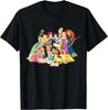 Heiße Mode Lässiges Disney Prinzessinnen Gruppenfoto Langarm T-Shirt S-4XL Vier Jahreszeiten