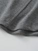 Crop top da donna con scollo quadrato, design a lisca di pesce, strisce piccanti, maniche lunghe
