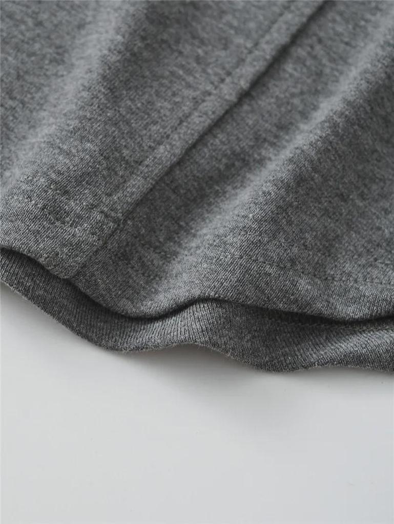 Crop top da donna con scollo quadrato, design a lisca di pesce, strisce piccanti, maniche lunghe