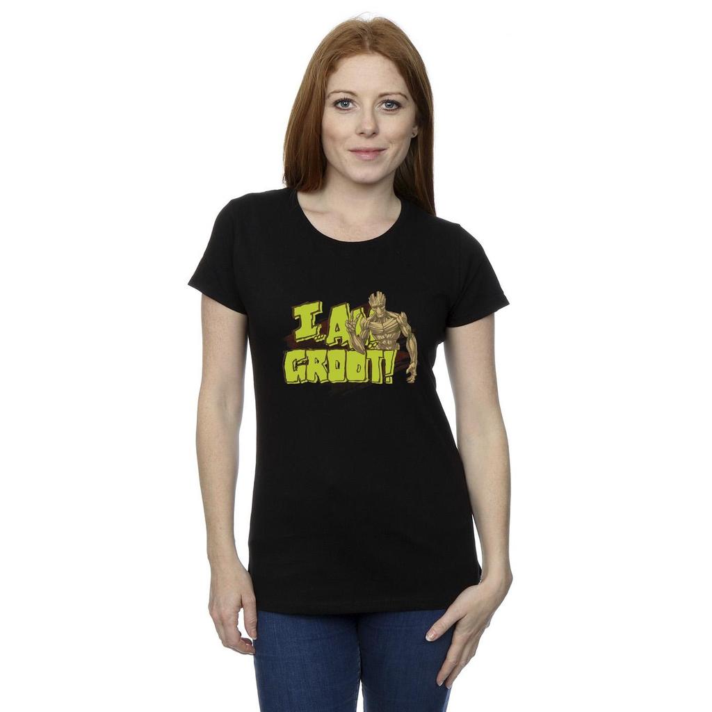 Guardians Of The Galaxy Womens/Ladies I Am Groot Cotton T-Shirt