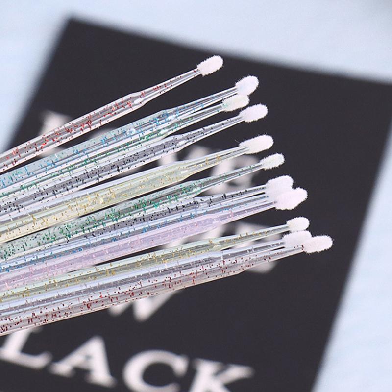 Lot de 100 micro-brosses jetables pour mascara, applicateur pour enlever les cils, micro-brosses pour extensions de cils, pinceaux de maquillage
