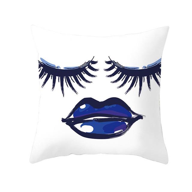 Cushion Cover Eyelash Fashion Decoration Pillow Case Pillow Case Polyester Funda Cojin Sofa Home Decoration
