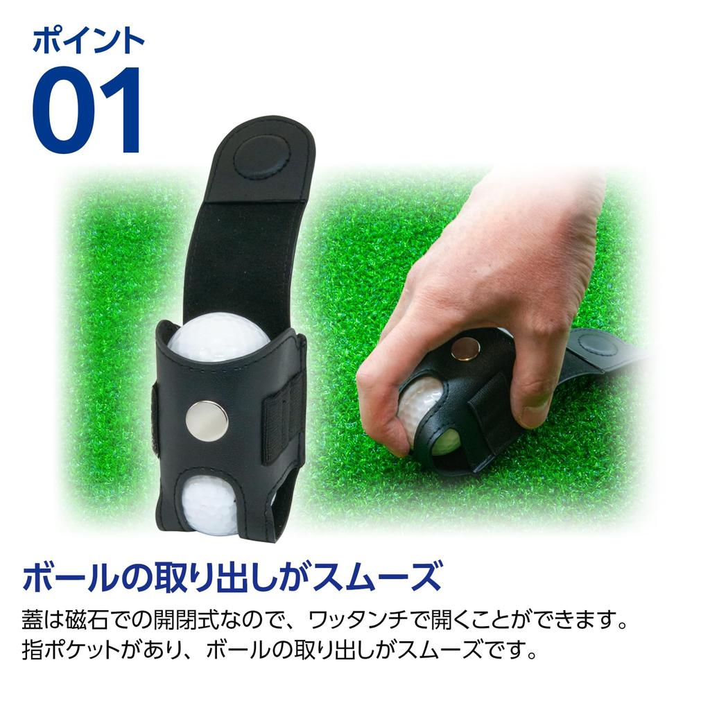 DAIYA GOLF Diamond Golf Ball Case Marker Holds 2 Golf Balls Rotating Clip for Easy Access Golf Ball Case Ball Pouch Marker Included Opening and