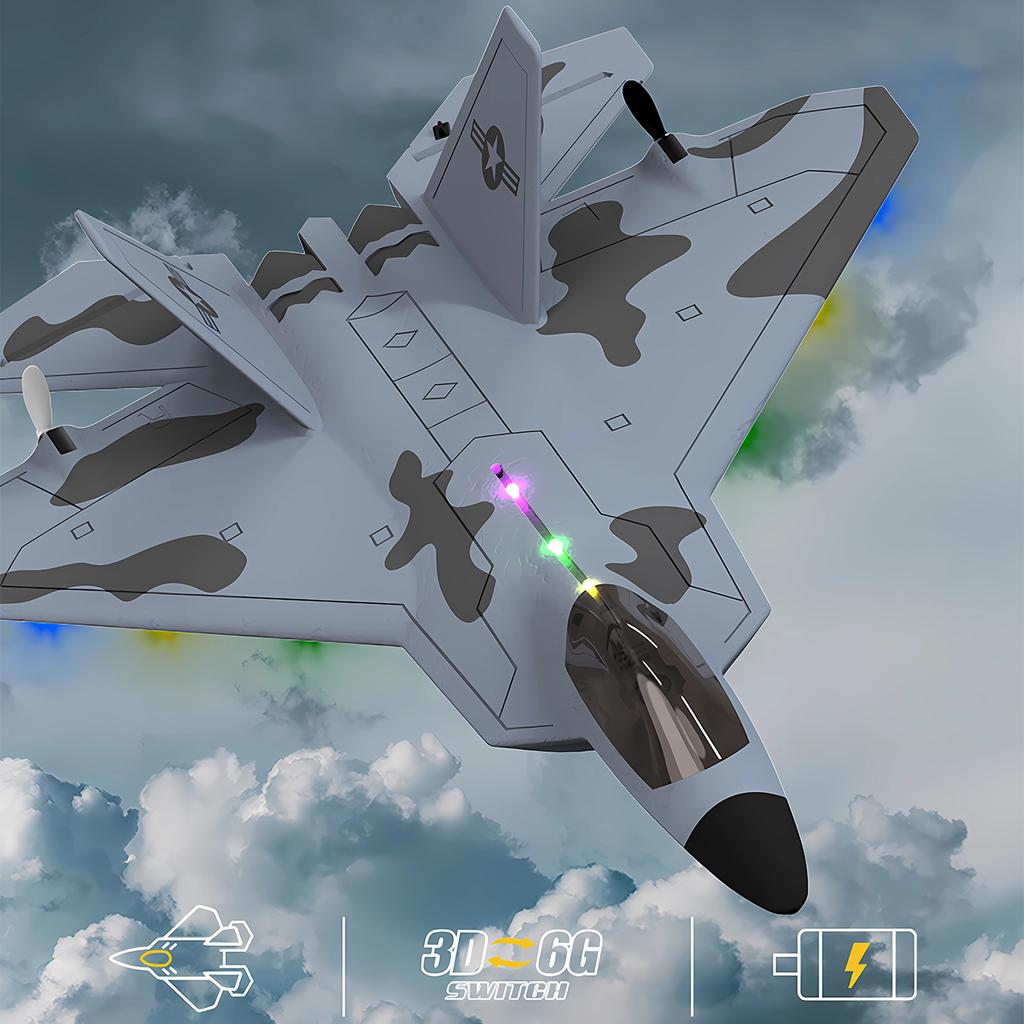 Fighter 2.4G Remote Control Aircraft Fixed Wing Glider Fall Resistant Foam Electric Model Aircraft Toy