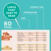 Willa Flare Air Fryer Magnetic Cheat Sheet Cooking Times Reference Guide for 80 Foods - Flip Chart and 6 Vinyl Decal Stickers | Perfectly Fry Family