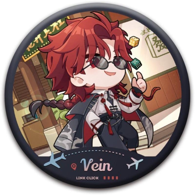 Cute Link Click chibi vein Charles Jo Lucas Yoyo merchandise, new creative anime cartoon pattern fashion decorative brooch badge