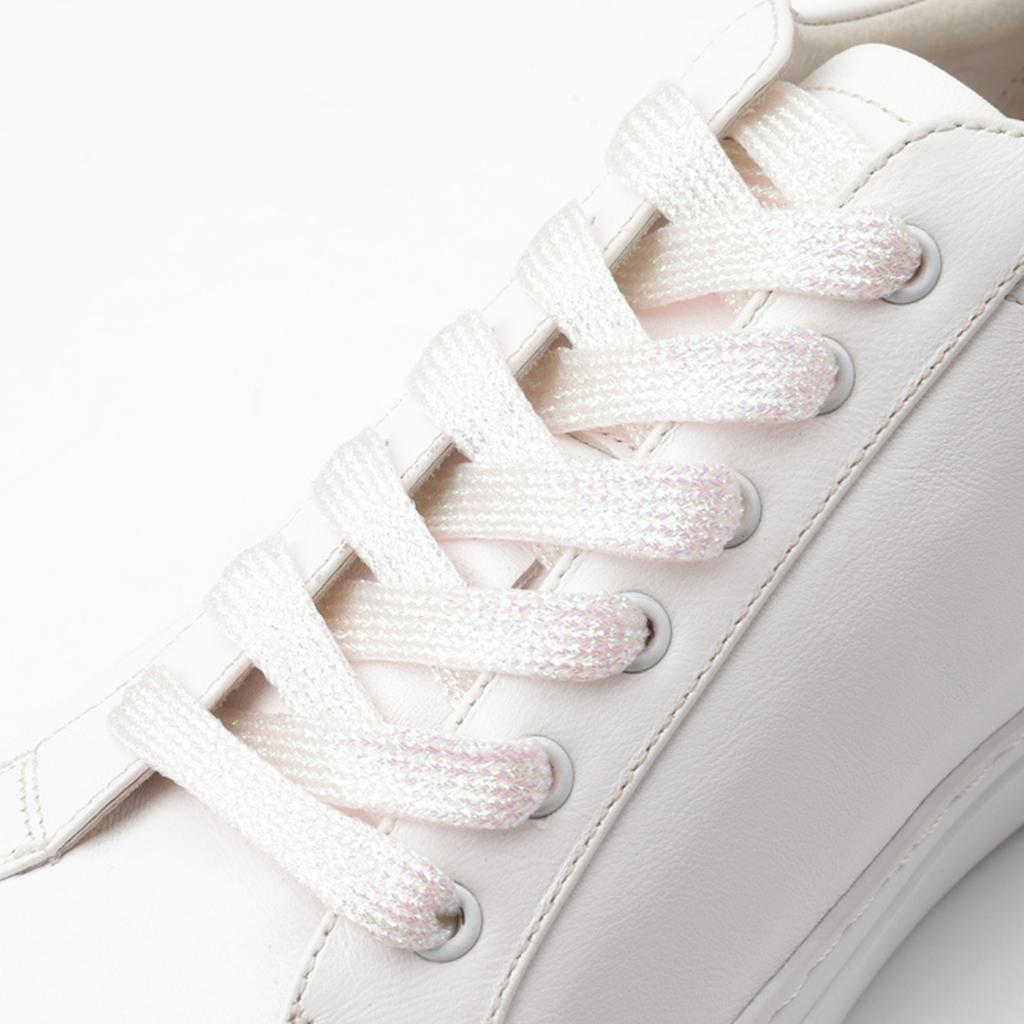 Pearlescent Colorful Shoelaces Flat Double-layer Shoelaces
