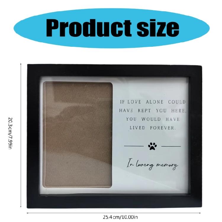 Glowing Wood Photo Frame for 4x6Inch Display 4x6" Wood Dog Frame for Honoring Lost Pet and Sympathy Gift