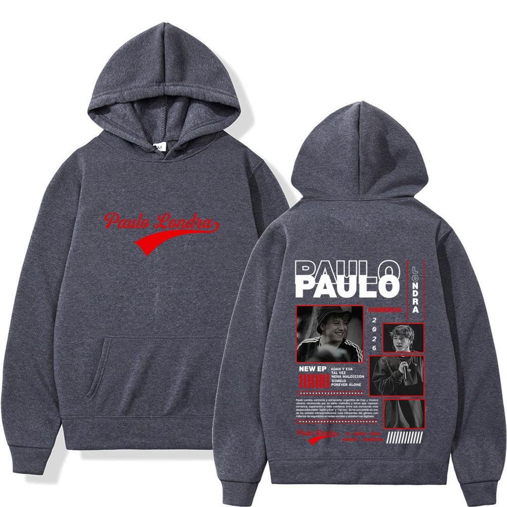 Singer Paulo Londra Album Tour Graphics Hoodie Men Women Aesthetic Trend Sweatshirts Winter Long Sleeves