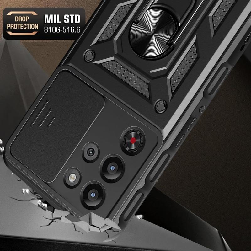 Armor Phone Case For ZTE Red Magic 10S Pro Redmagic 10 Pro 5G Cover Lens Protection Ring Magnetic Stand Holder Coque Fundas Capa