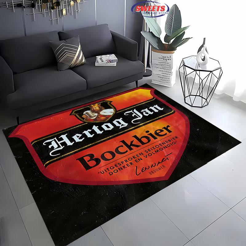 3D Printing H-Hertog Jan LOGO Large Carpet for Home Living Room  Kids Bedroom Mat Sofa Doormat Kitchen Floor Rug Anti-slip Decor