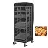 210D Oxford Cloth Waterproof Bread Rack Dust Cover with PVC Window and Ventilation for 20 Layer Baking Tray Rack 59x72x163cm