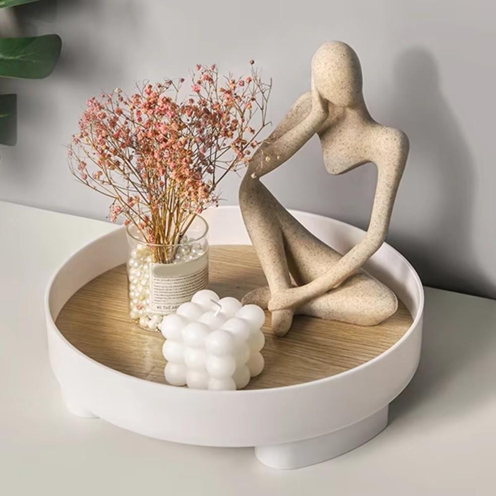 Round Fruit Storage Tray Nordic Style Sundries Organizer Desktop Organizer  Dressing Table