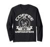 Coffee and Weimaraner Coffee Drinking Dog Owner Lover Long Sleeve T-Shirt