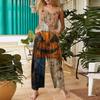 Women's Fashion Halloween Print Casual Vintage Sleeveless Button Jumpsuit
