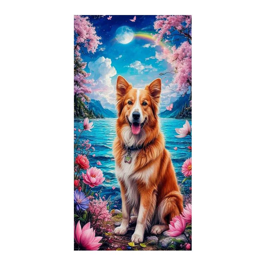 Large Size Diamond Painting New Collection Pet Dog Diy Full Drill Rhinestone Embroidery Animals Mosaic Cross Stitch Kits Wall Decor