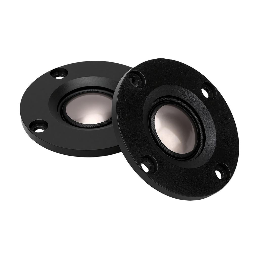 2 Pcs 2 Inch Tweeter Speakers 20W 52mm Ti Diaphragm Dome Tweeter for Car Home Sound System Black