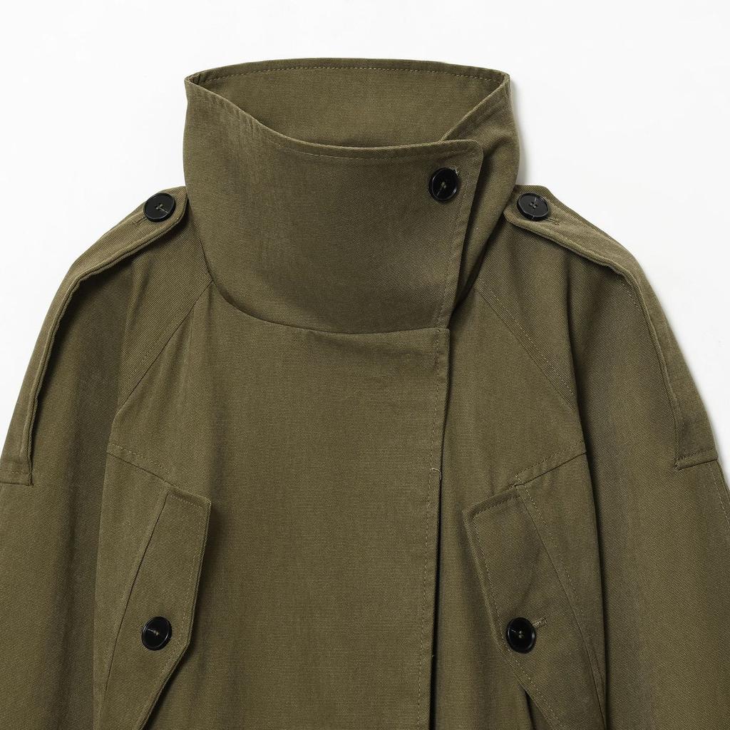 European and American Women's Clothing Popular Fashion Temperament Casual Belt Decoration Trench Coat