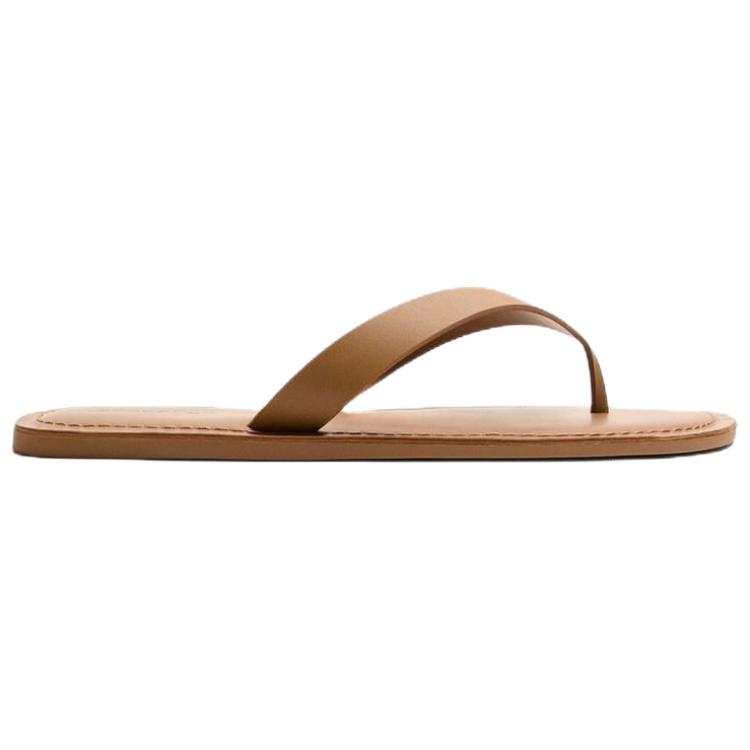 Zara Origins Slip-On Open-Toe Anti-Rub Flip-Flops Men Footwear Brown 2742620709