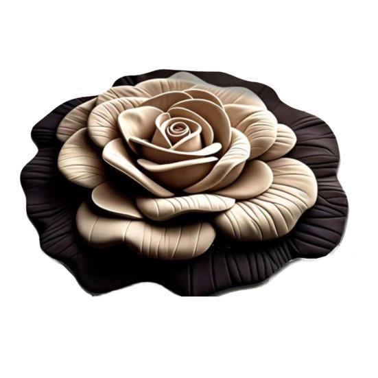 Diatomaceous Earth Bath Mat Non-Slip Absorbent Floor Mat Easy To Clean Quick-Drying Irregular Floral Design Entrance Rug