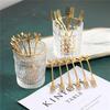 100Pcs Stainless Steel Flatware Fruit Fork Dinnerware Appetizer Snack Dessert Fork Kitchen Tableware Leaf Shape