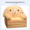 Transformable Flip-Open Sofa Foldable Transformable Flip-Open Lounger Cartoon Character Design Soft Fabric for Children, Bedroom