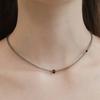 (Silver 925) Gray Scale Bead Necklace NZ2447