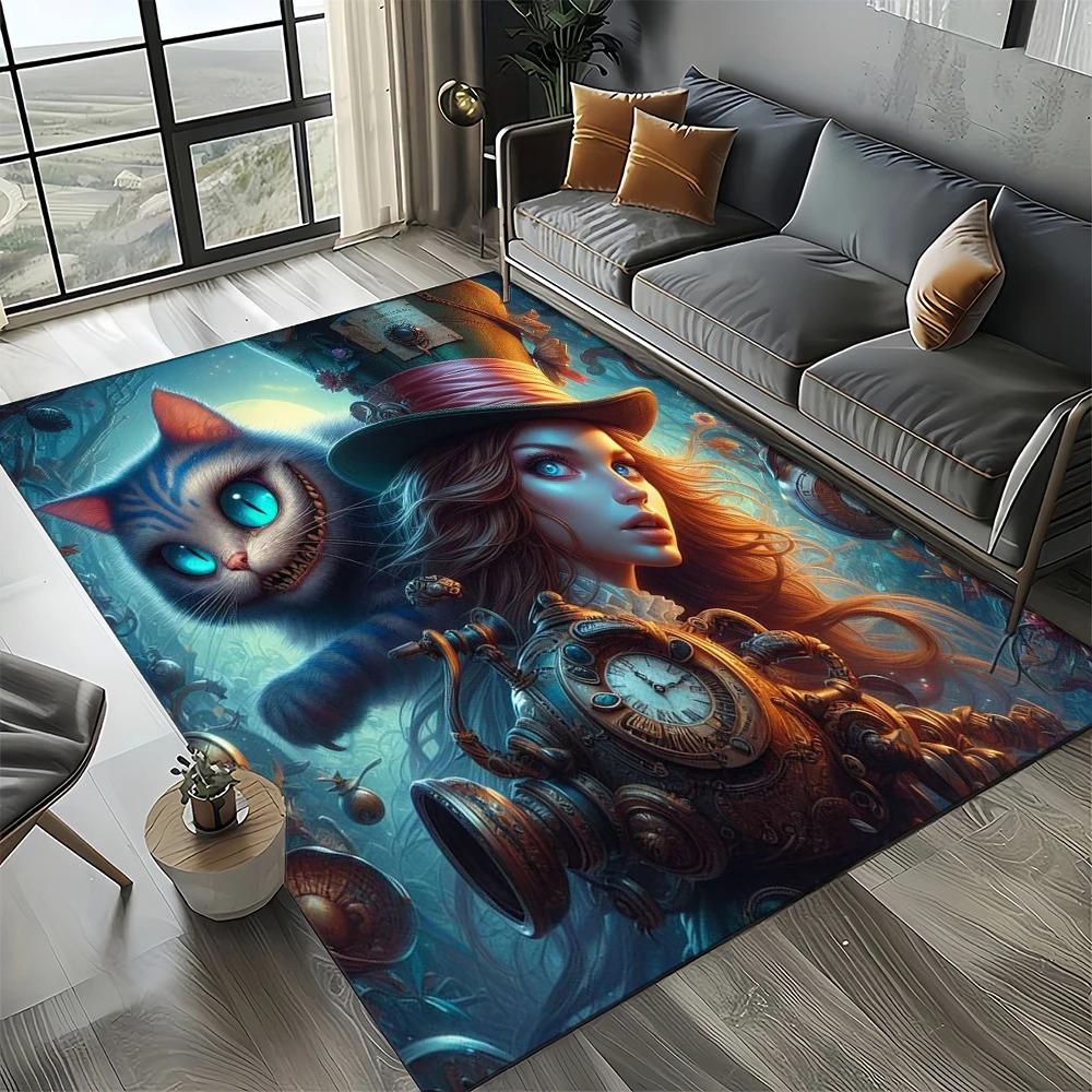 

Disney Alice in Wonderland Cheshire Cat Rug Carpet for Living Room Bedroom Home Decor Kids Decoration for Sofa Doormat 40x60cm