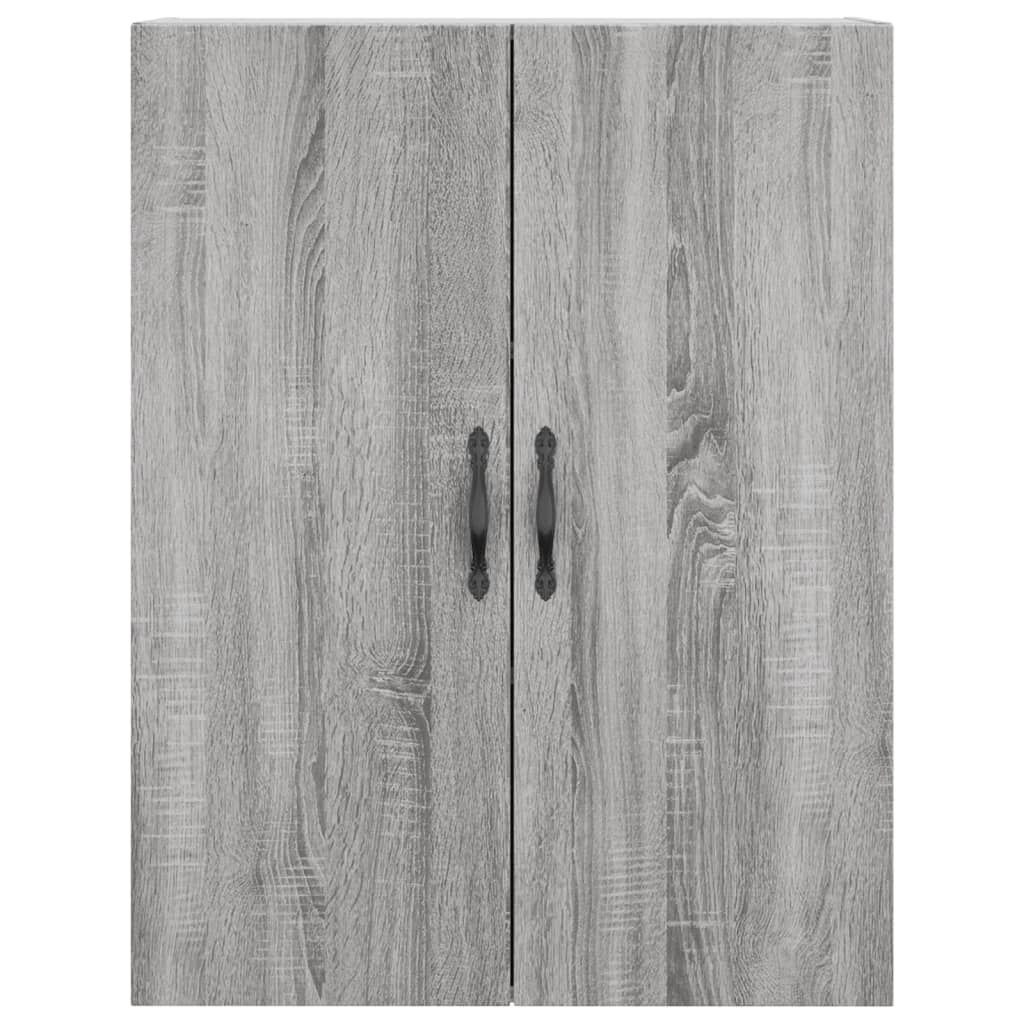 Vidaxl Witrynka Szary Dąb Sonoma 69,5X34X180Cm Materiał Drewnopochodny